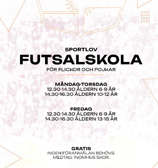 Futsalskola under Sportlovet! sportlov